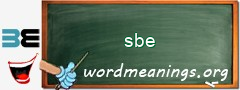 WordMeaning blackboard for sbe